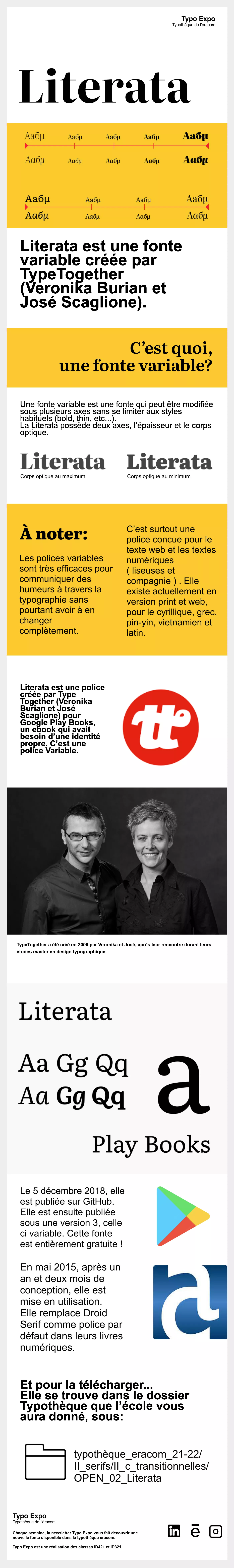 Spécimen Literata TT