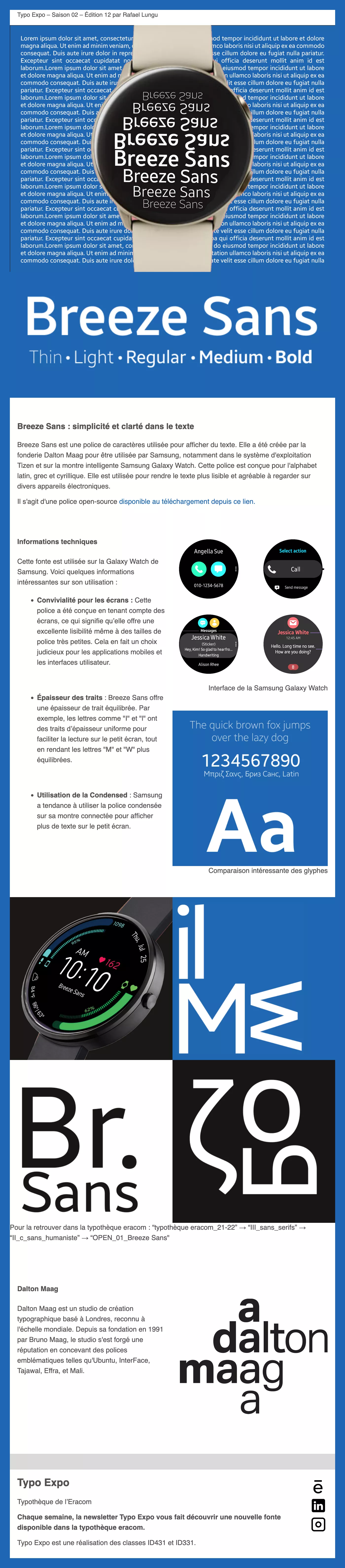 Spécimen Breeze Sans